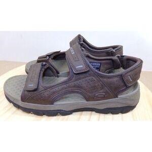Skechers‎ Tresman Garo Sandals 204105 Mens Brown Size 11 Relaxed Fit Luxe Foam